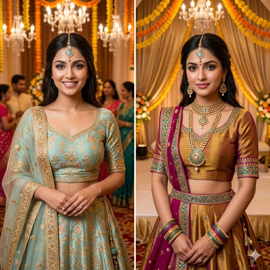 Elegant Gold Plated Bindia – Traditional & Stylish Forehead Jewelry