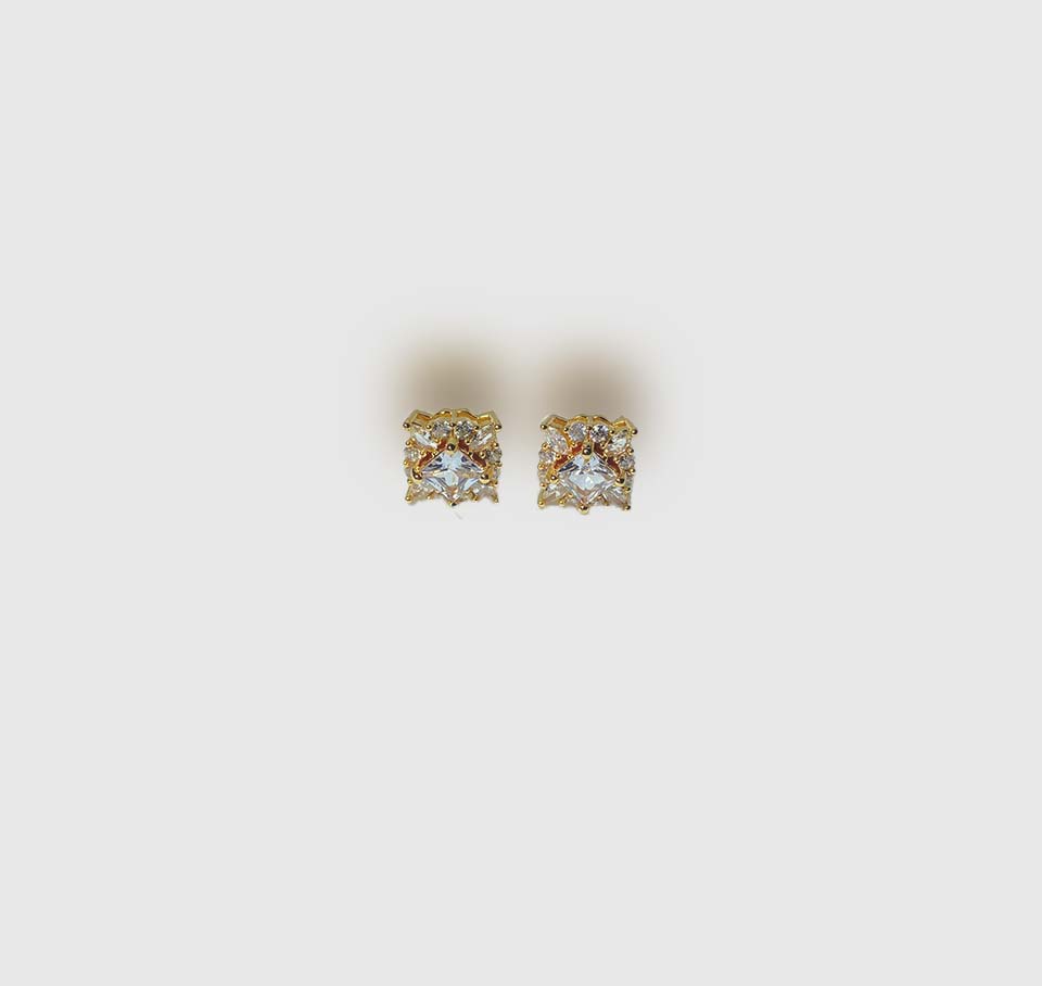 Modern Box Stud Earrings – Minimalist Chic