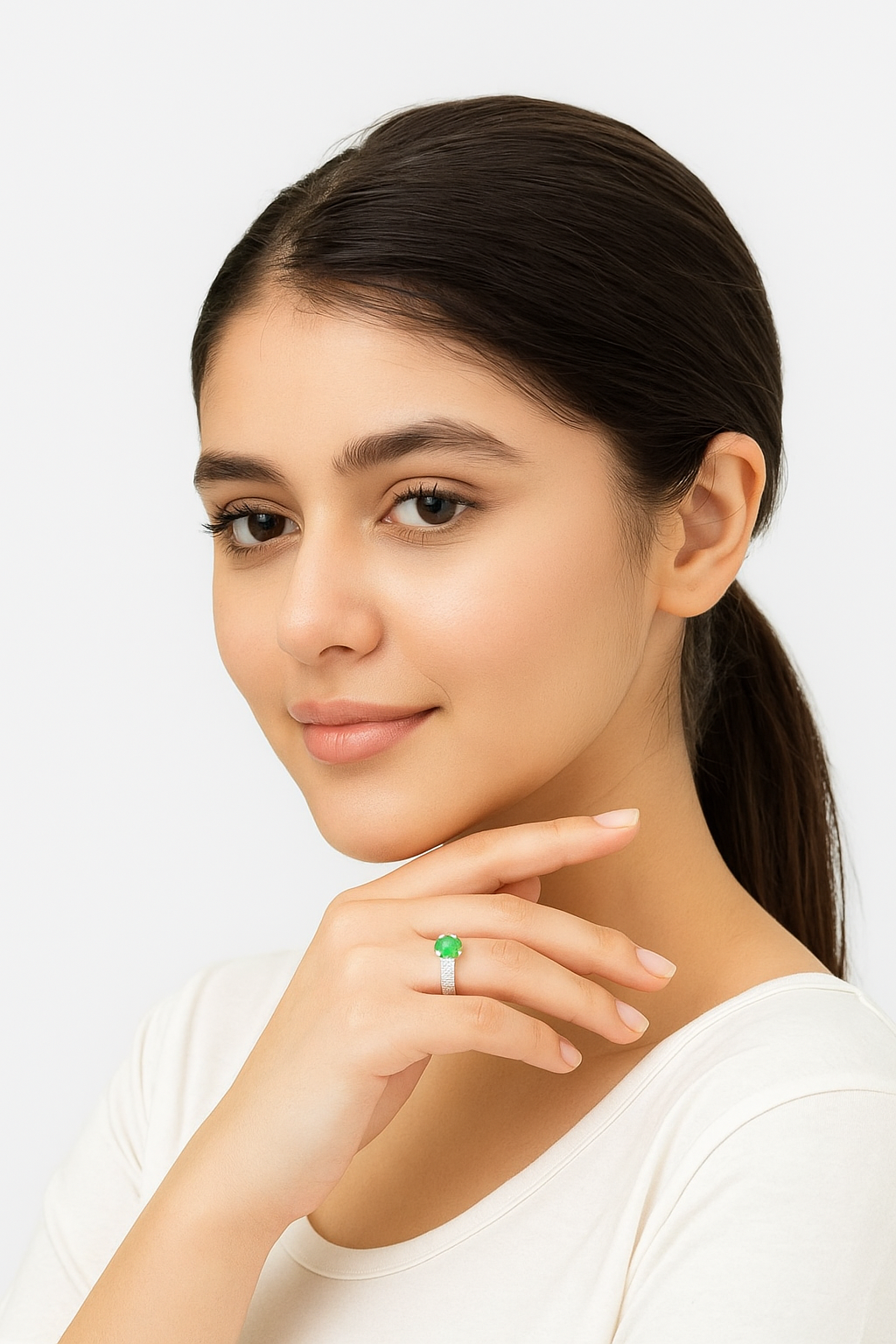 Elegant Green Stone Ring
