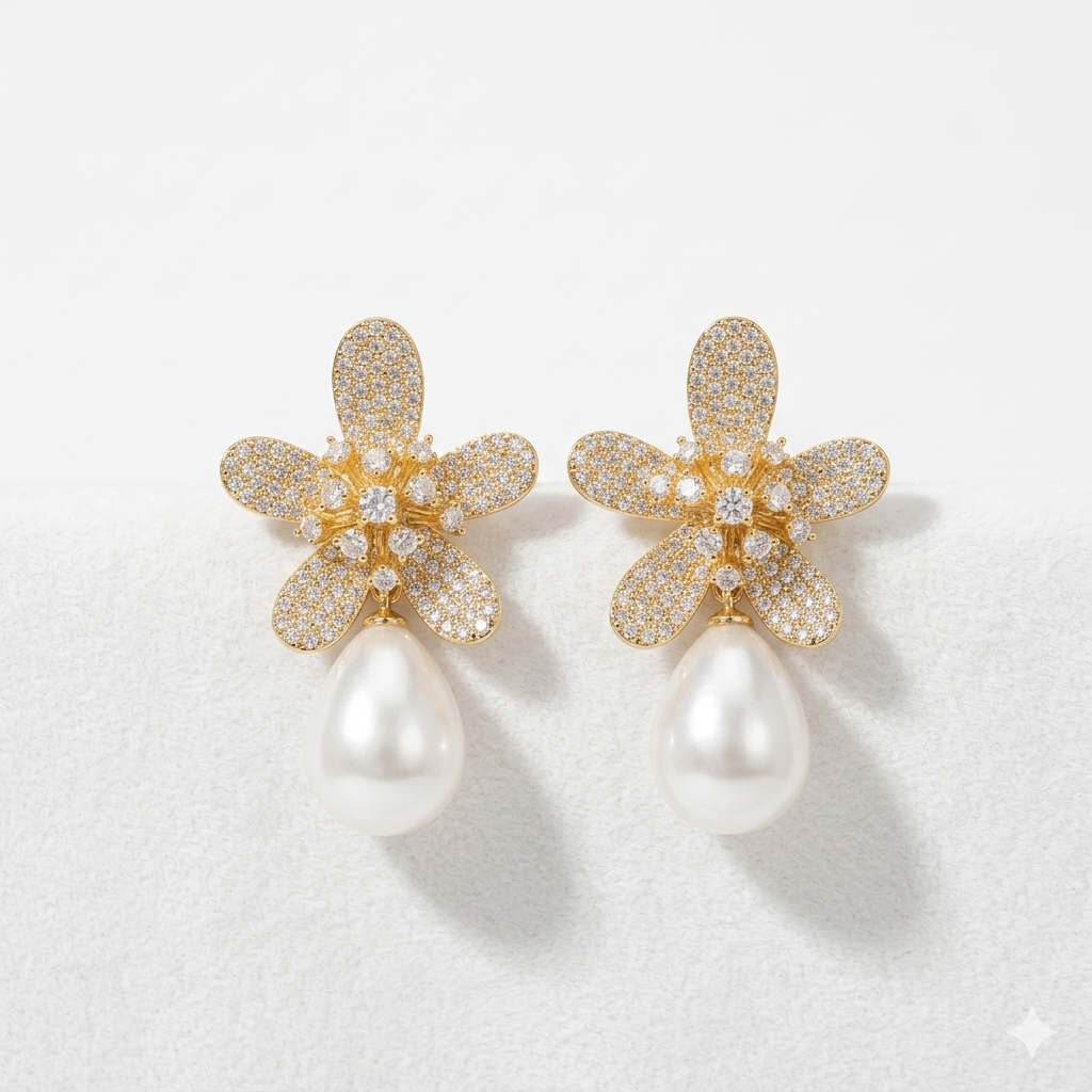 Flower Earrings – Elegant & Feminine Design