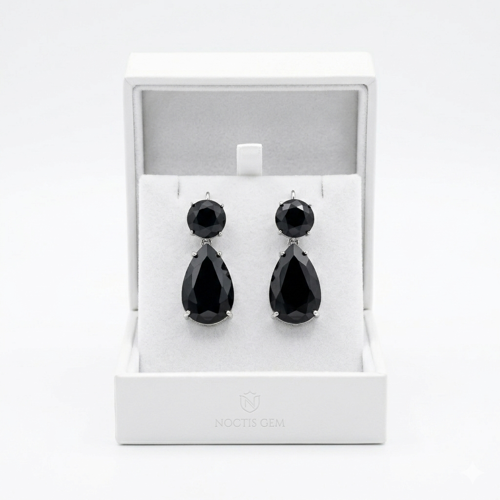 Black Drop Down Earrings for Women – Elegant Party Wear Jewellery