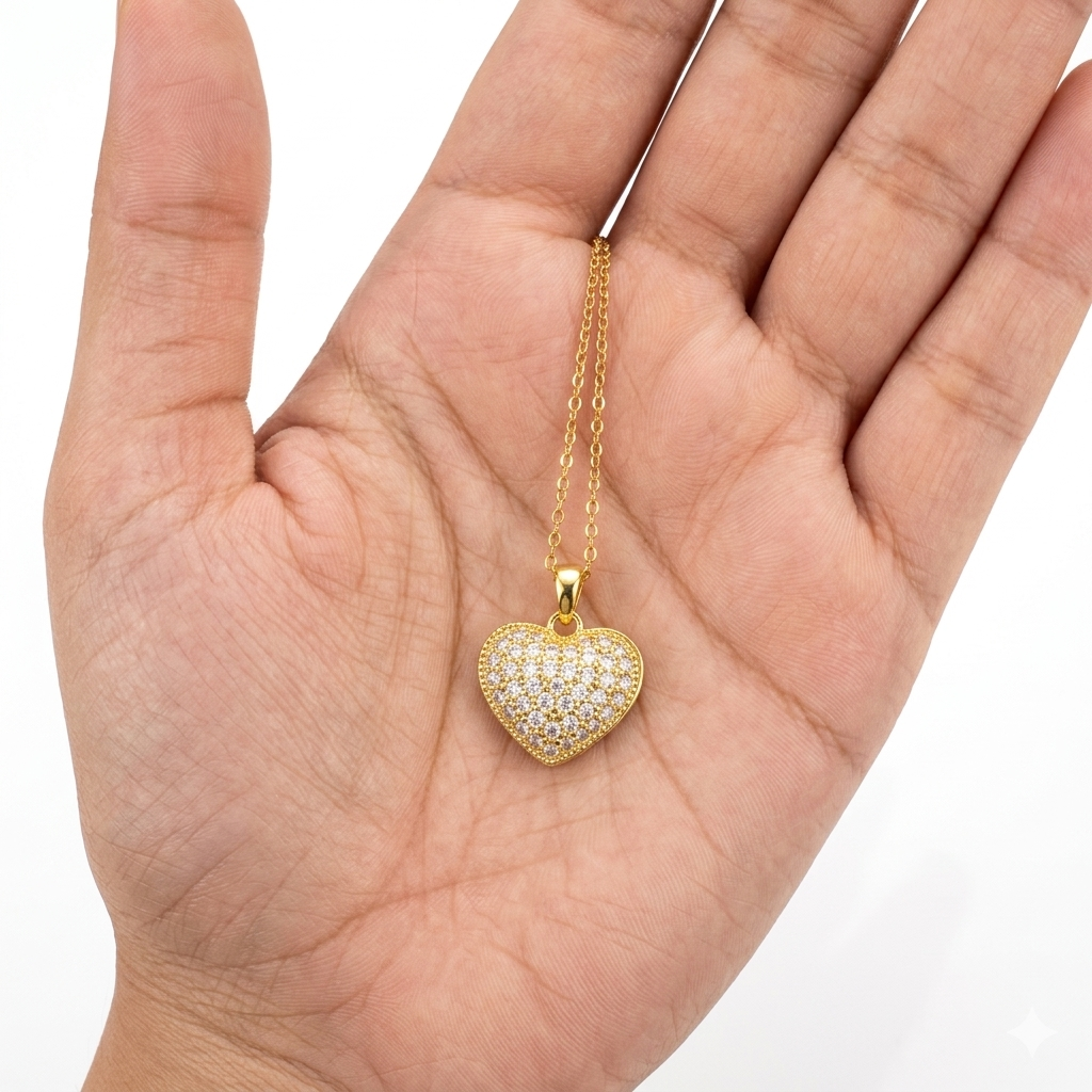 Heart Shape Pendant Necklace for Women – Elegant Romantic Jewellery