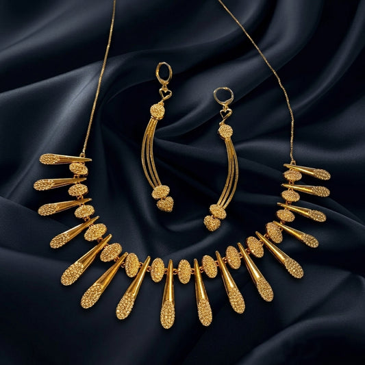 Gold Plated Necklace Set – Elegant Party Wear Jewellery Set for Women
