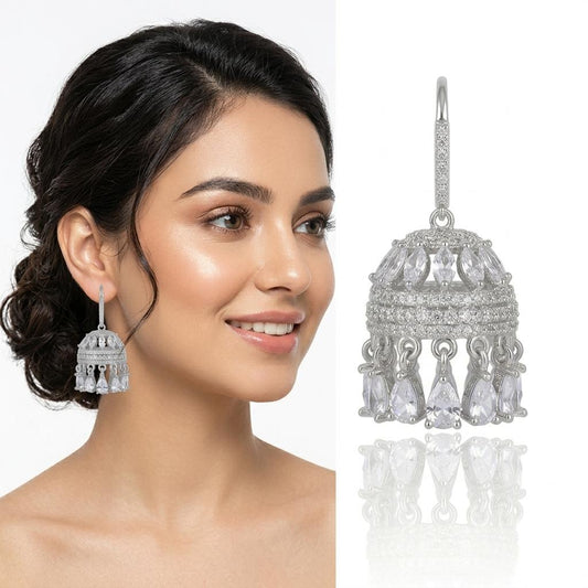 Silver Jhumka Earrings – Traditional & Elegant Design