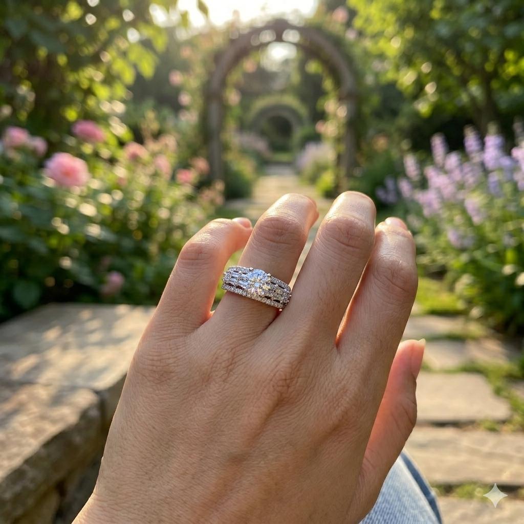 Classic Single Stone Ring – Elegant & Timeless Shine