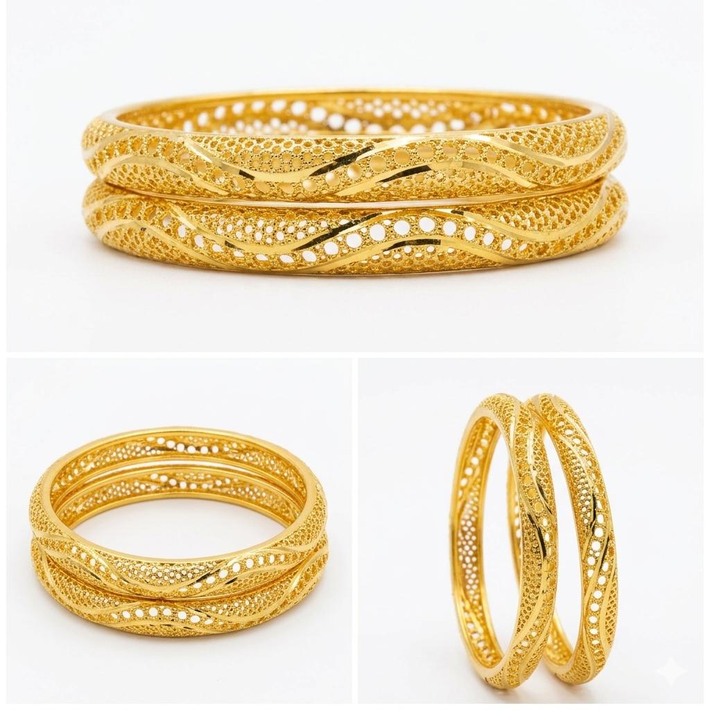 Elegant Gold Plated Classic Bangle