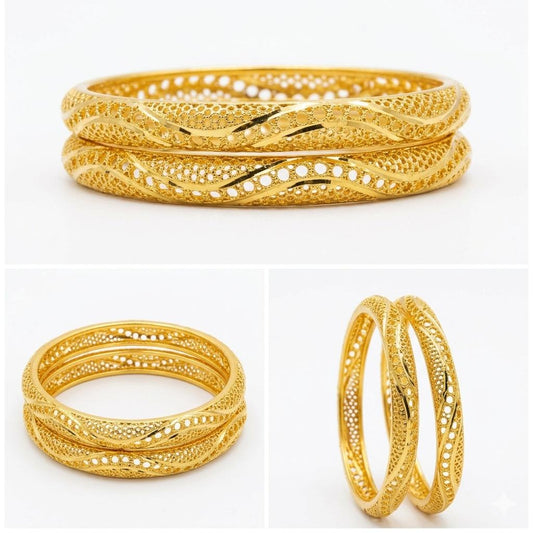 Elegant Gold Plated Classic Bangle