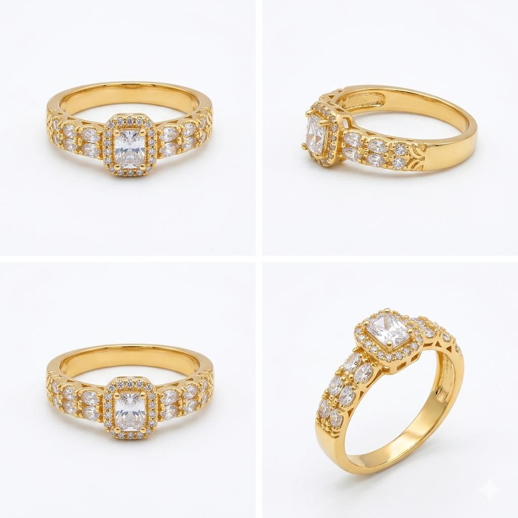 Elegant Square Cut Ring – Minimalist Geometric Style