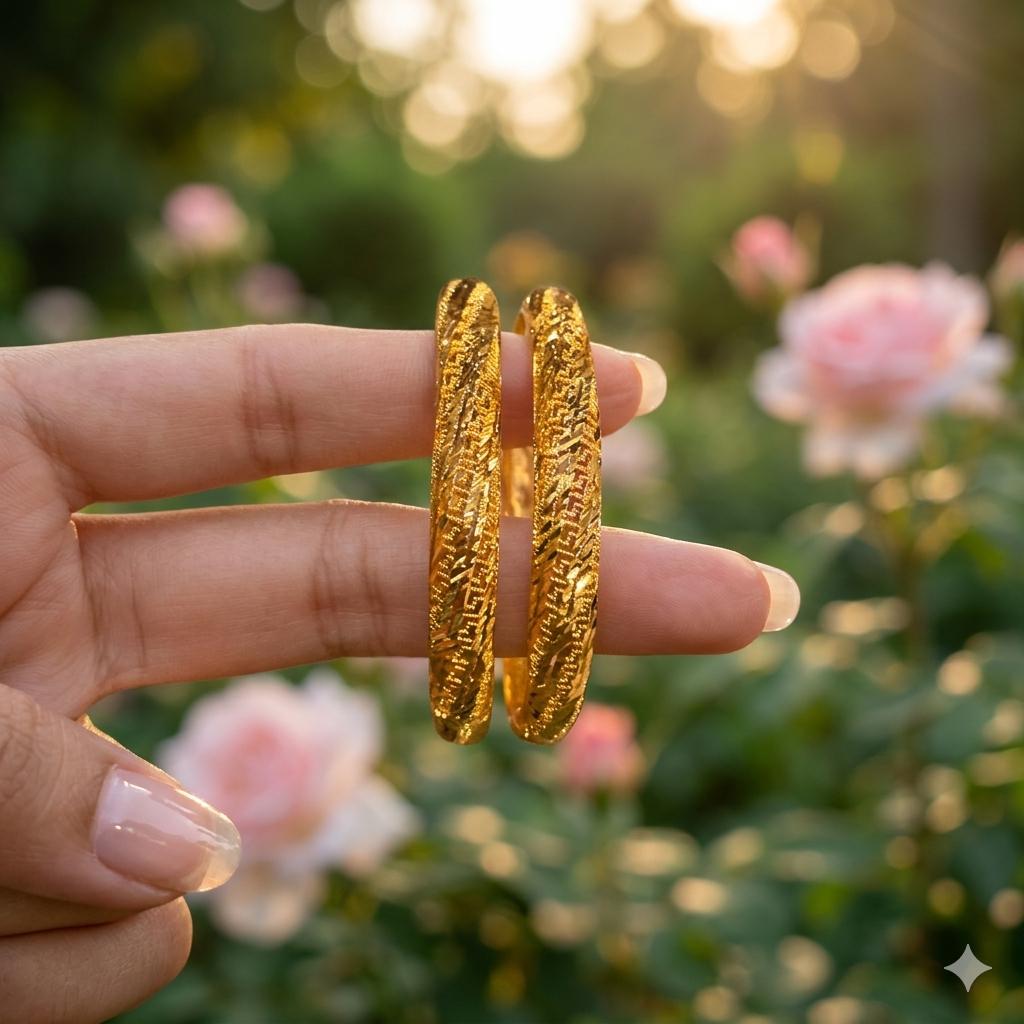 Gold Plated Bangle – Elegant Classic Style Bracelet for Women
