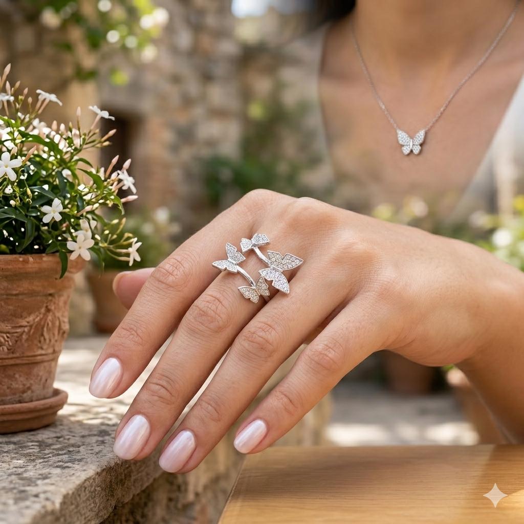 Elegant Butterfly Ring – Gold Plated Beauty