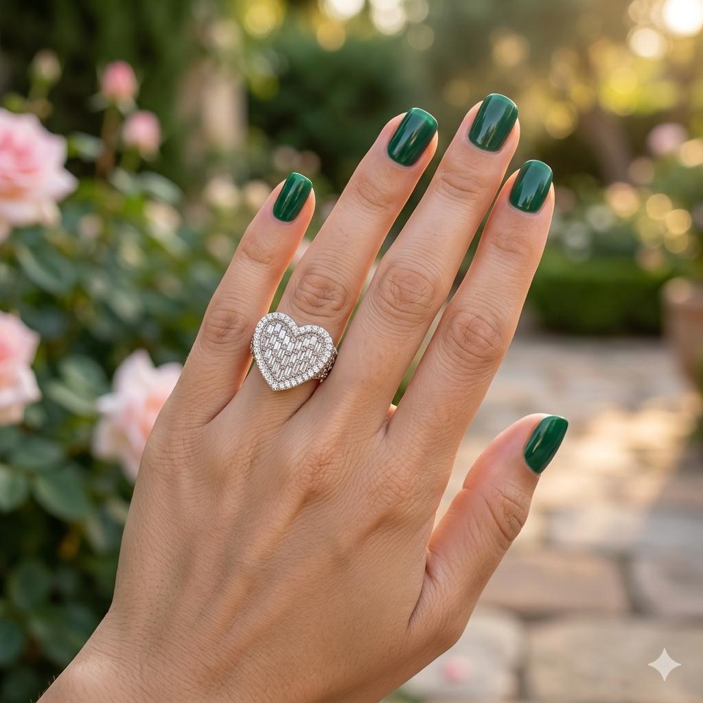 Heart Shape Ring – Romantic Love Style Adjustable Ring for Women