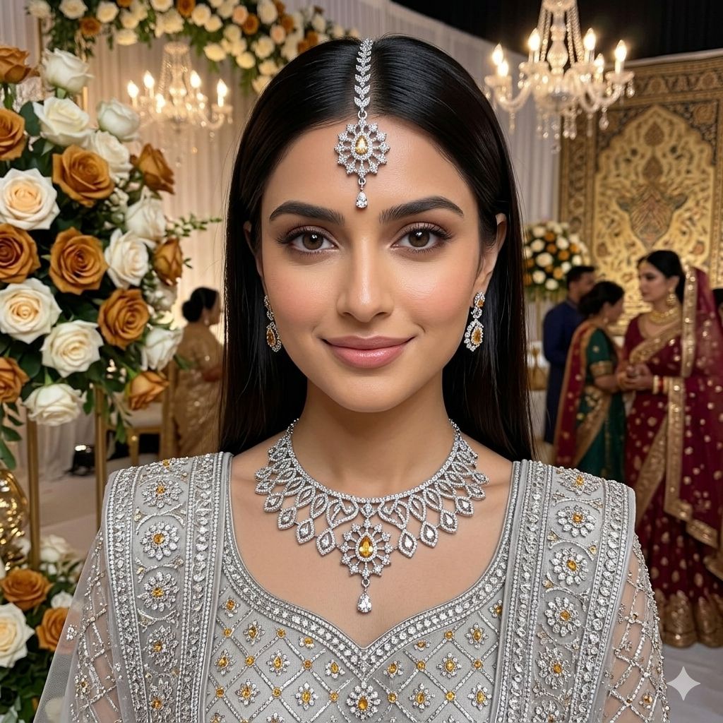 Elegant Gold Plated Bindia – Traditional & Stylish Forehead Jewelry