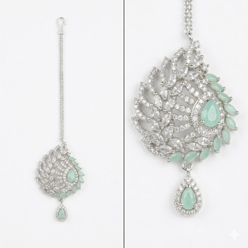 Silver Plated Bindia – Elegant Traditional Forehead Jewelry