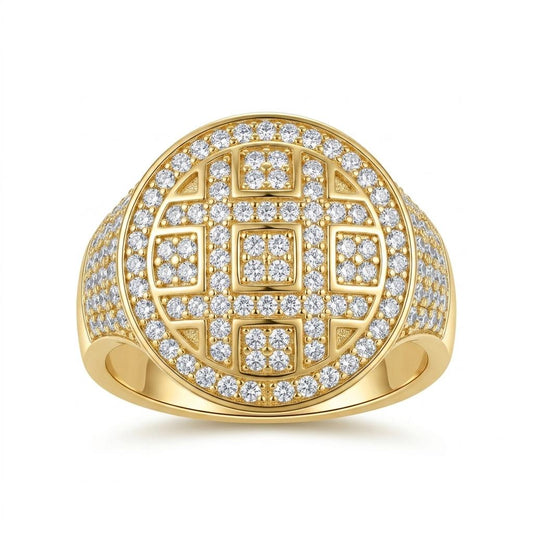 Adjustable Round Zircon Ring – Stylish & Comfortable