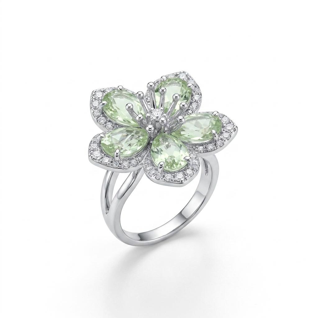 Flower Ring Elegant Floral Ring for Women