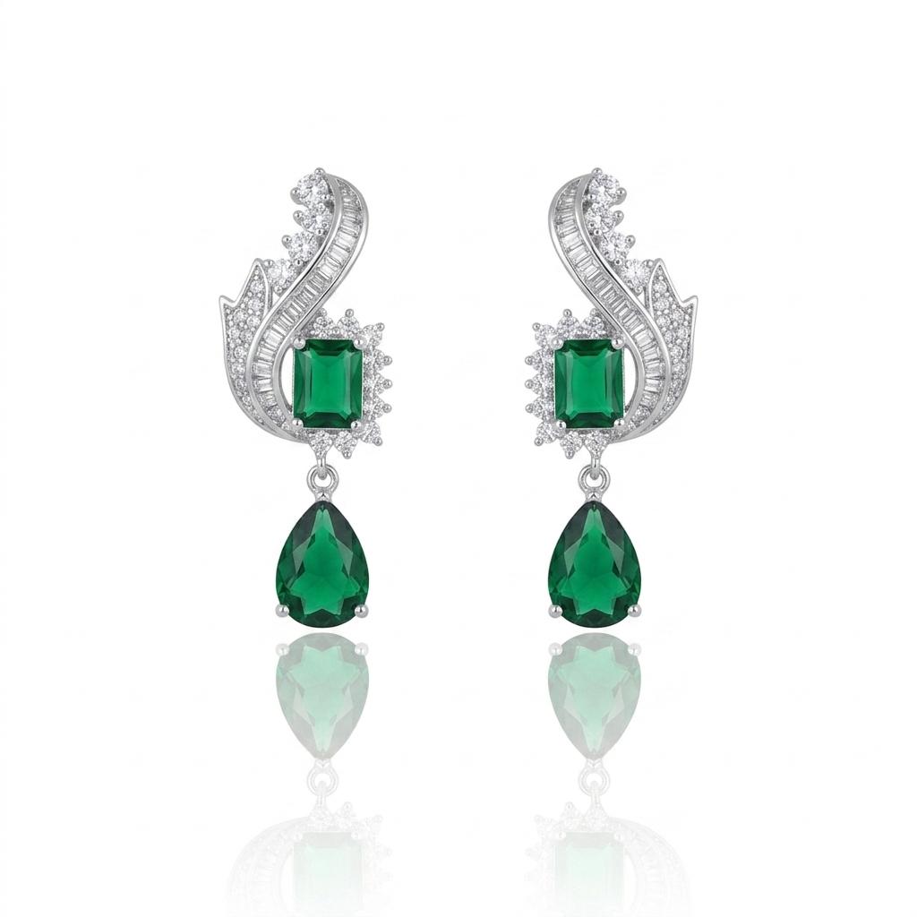 Purple Drop Down Earrings – Elegant Statement Style