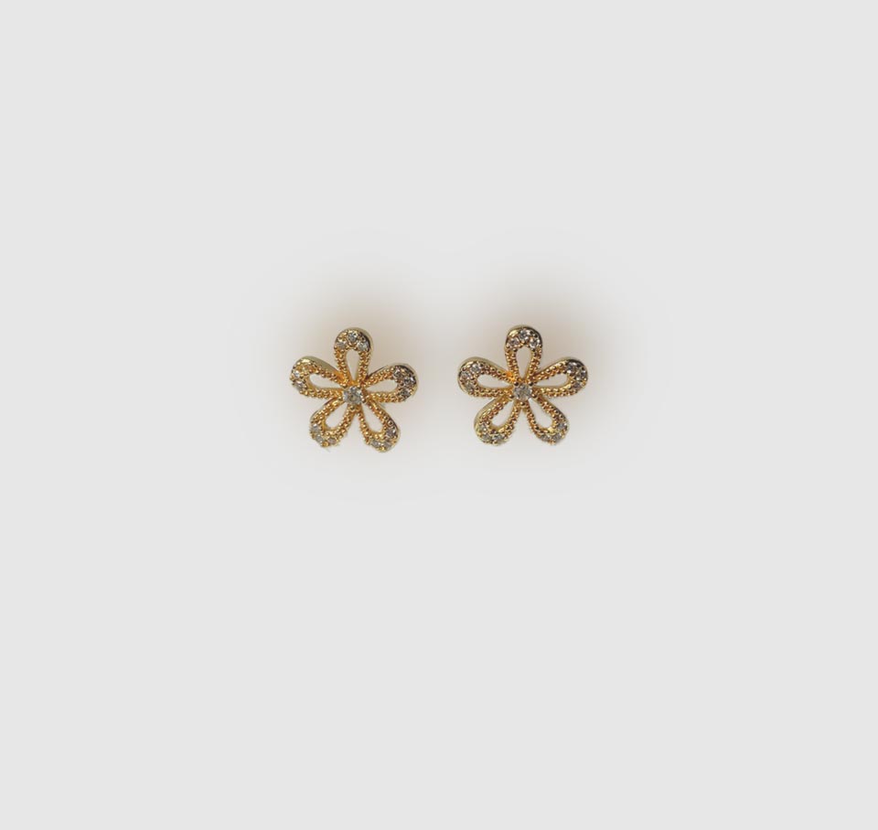 Elegant Floral Stud Earrings for Women