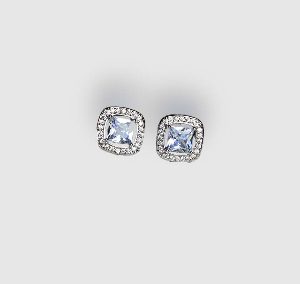 Modern Box Stud Earrings – Minimalist Chic