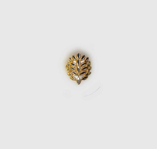 Gold Plated Golden Leaf Ring – Elegant Nature Inspired Design