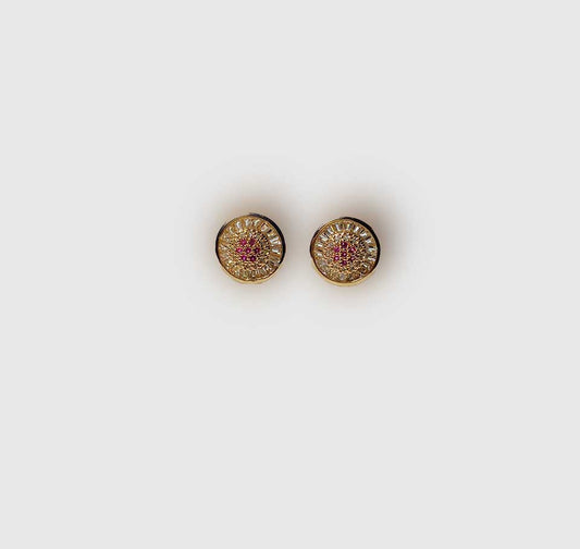 Round Stud Earrings – Simple & Elegant